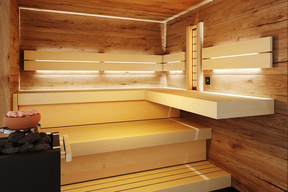 Inneneinrichtung Interio im Saunamodell Bergzauber