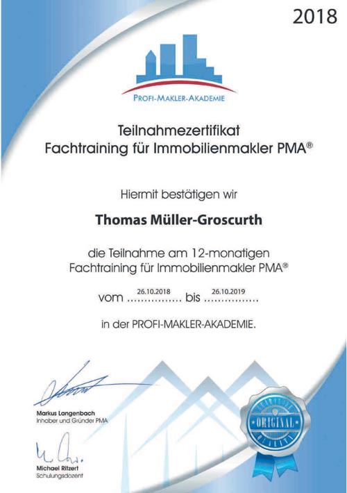 Makler M&uuml;nchen | Fachtraining f&uuml;r Immobilienmakler PMA